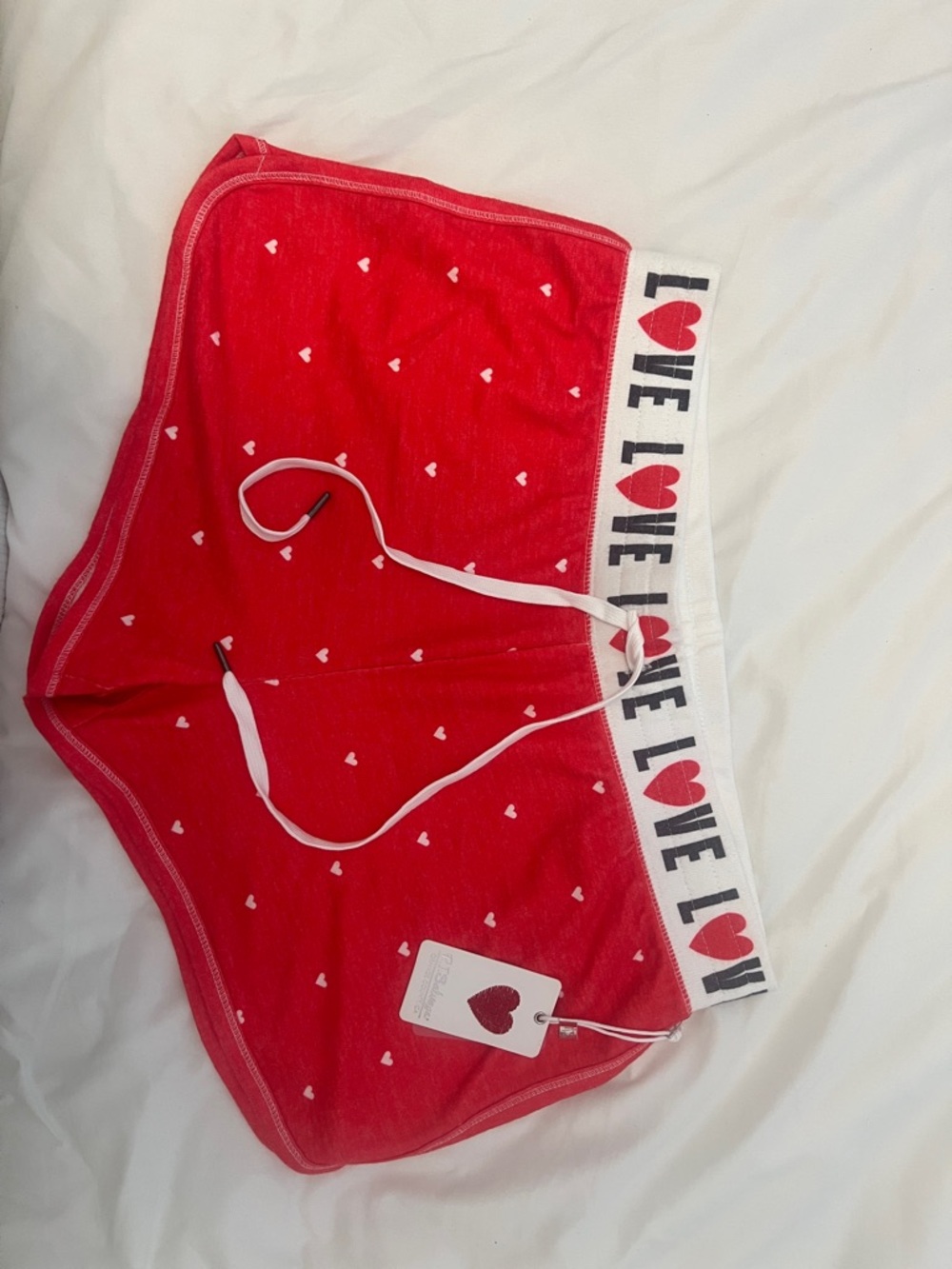 P.J. Salvage Red Heart-Print Shorts